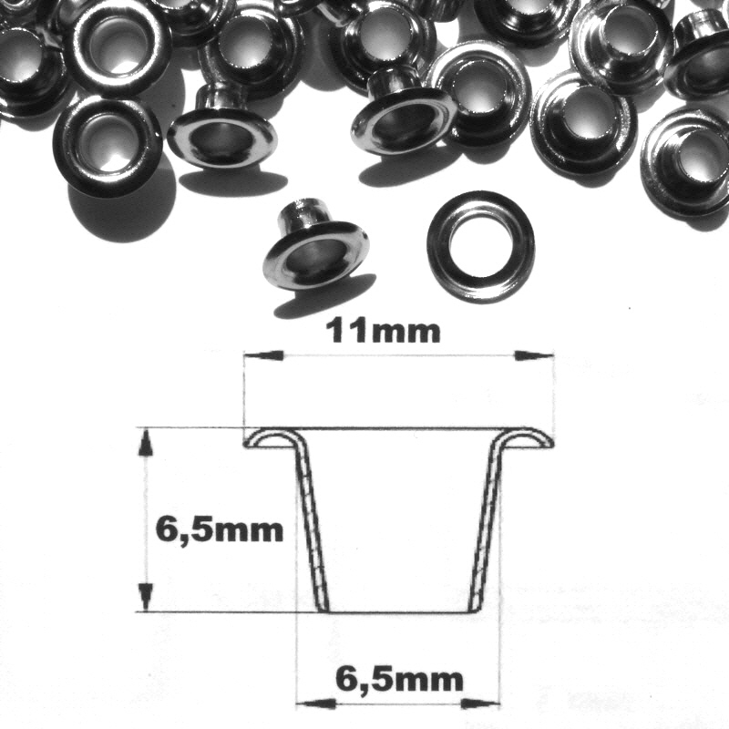 Rivets/washer 6,5x6,5mm 10 of pieces