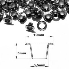 Nieten/Unterlegscheibe 5x5,5mm 10 Stücke